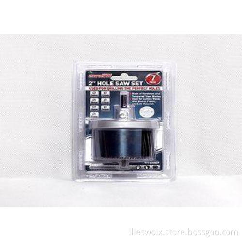 wood / plastic 2" 7PC High Carbon Steel Hole Saw 26mm 32mm